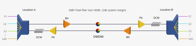 100km DWDM Network